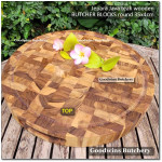 Cutting board BUTCHER BLOCK ROUND 35x4cm +/- 2.5kg talenan kayu jati Jepara